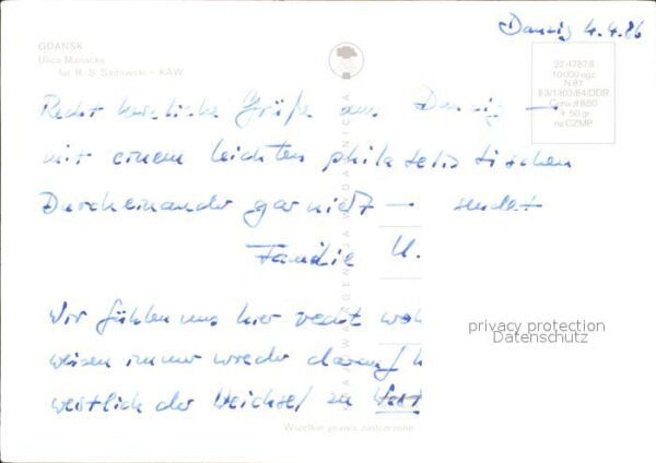 Danzig Westpreussen Häuserfront – Bild 2