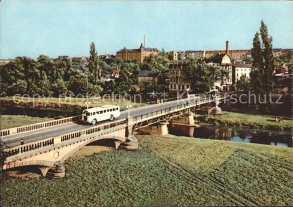 Zeitz Karl Marx Brücke mit Bus