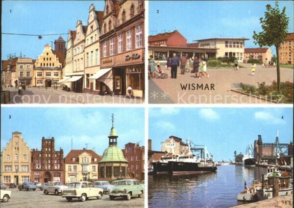 Wismar Mecklenburg Vorpommern Krämerstrasse Markt Hafen