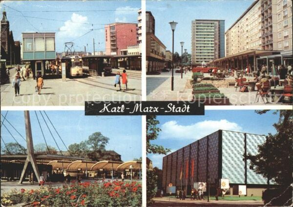 Karl-Marx-Stadt Rosenhof Busbahnhof Ausstellungshallen