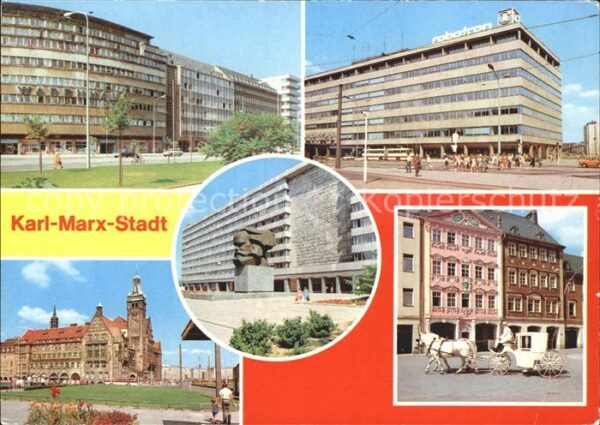 Karl-Marx-Stadt Centrum Warenhaus Karl Marx Monument