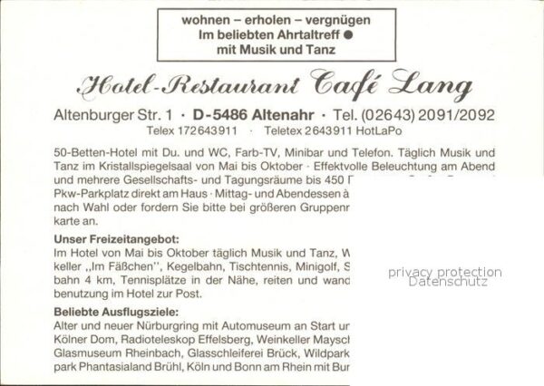 Altenahr Hotel Cafe Lang – Bild 2