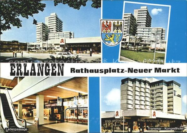 Erlangen Rathausplatz und Neuer Markt