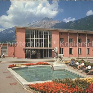 Bad Reichenhall Hauptbahnhof mit Centauren Brunnen