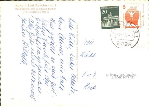 Bad Reichenhall Hauptbahnhof mit Centauren Brunnen – Bild 2