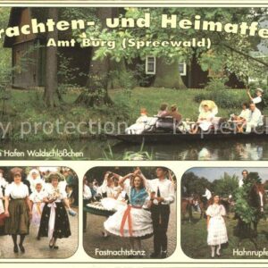 Burg Spreewald Hafen Waldschlösschen Hahnrupfen Tracht