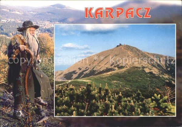 Karpacz Krummhübel alter Mann mit Pfeife