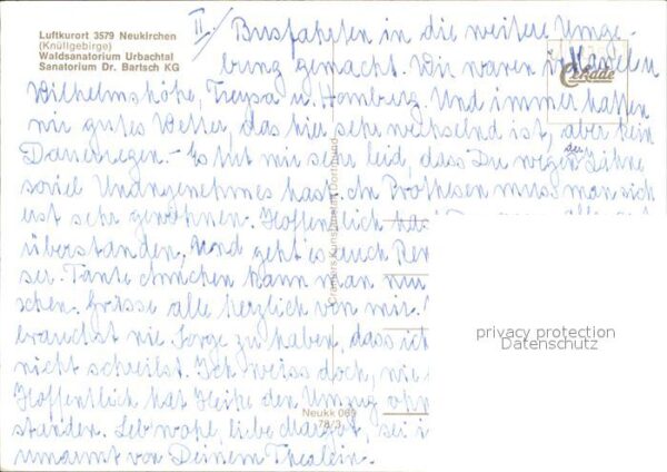 Neukirchen Erzgebirge Sanatorium Dr. Bartsch im Urbachtal – Bild 2