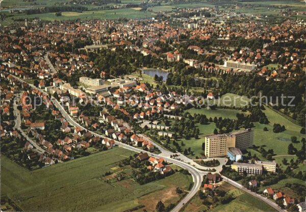 Bad Salzuflen Fliegeraufnahme mit Hotel Martin und Ku
