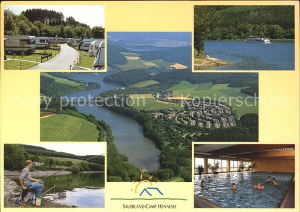 Hennesee Meschede Sauerland Camp Angler Fliegeraufnahme F