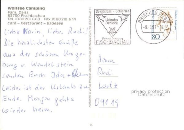 Fischbachau Wolfsee Camping Cafe Restaurant Badesee – Bild 2