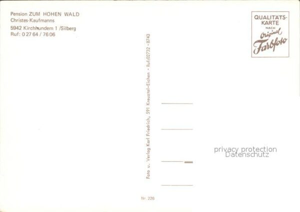 Kirchhundem Pension Zum Hohen Wald – Bild 2