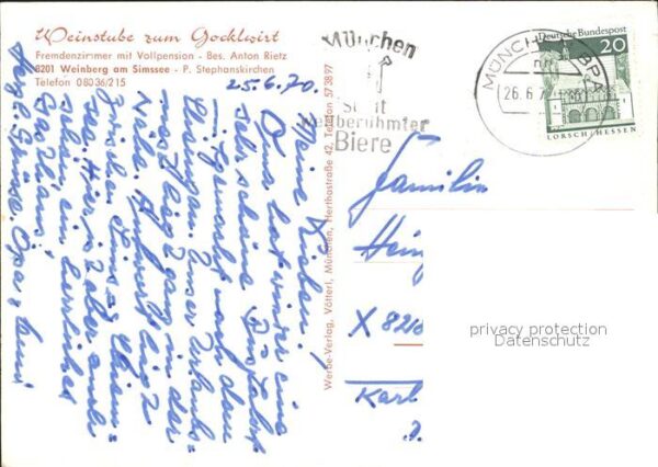 Weinberg Simssee Weinstube zum Gocklwirt Gartenwirtschaf – Bild 2