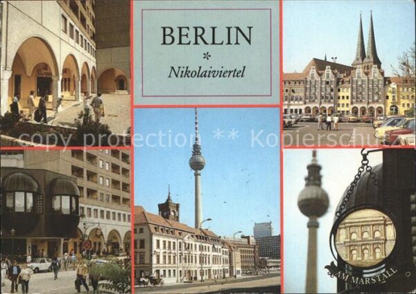 Berlin Nikolaiviertel Teilansichten Fernsehtur