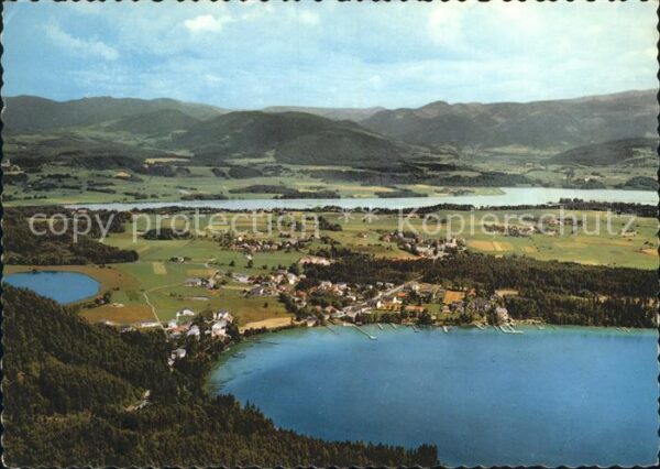 Seelach Klopeinersee mit Kleinsee und Stausee Panorama