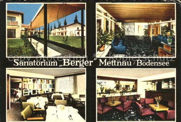 Mettnau Radolfzell Bodensee Sanatorium Berger Gast und Aufenthaltsr