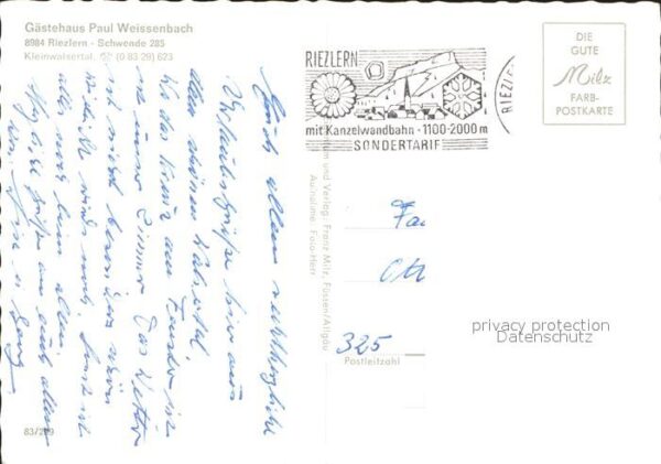 Riezlern Schwende Kleinwalsertal Gästehaus Paul Weissenbach Panorama – Bild 2