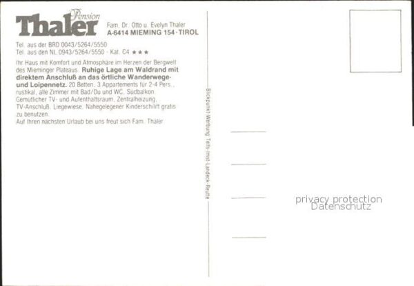 Mieming Pension Thaler – Bild 2