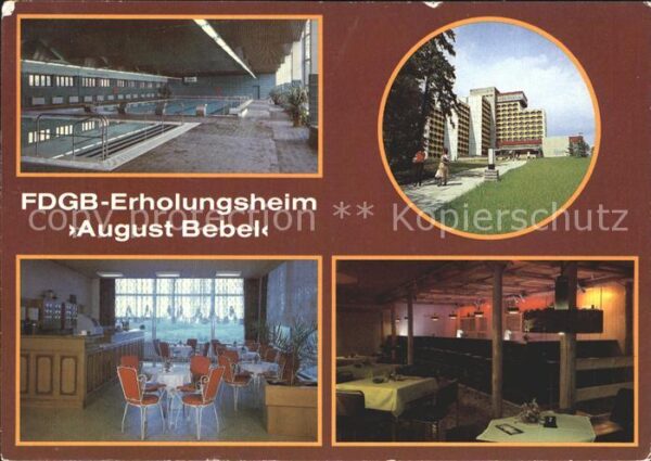Friedrichroda FDGB Erholungsheim August Bebel Schwimm