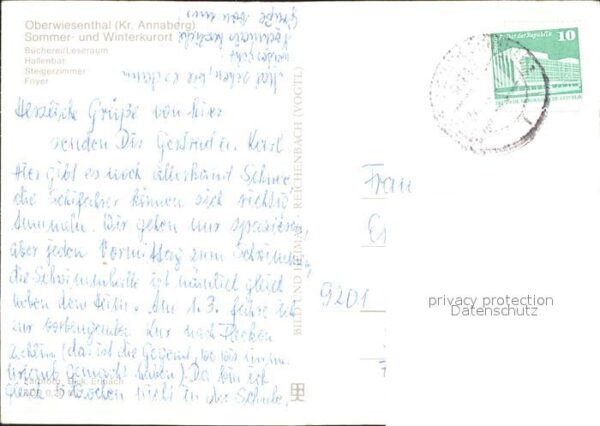Oberwiesenthal Erzgebirge FDGB Erholungsheim Am Fichtelberg Büche – Bild 2