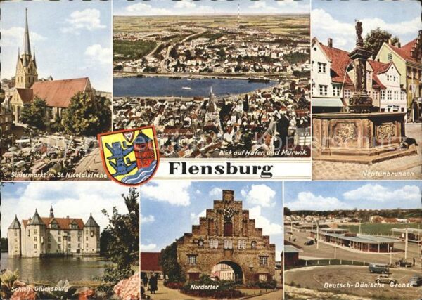 Flensburg Südermarkt St Nicolaikirche Hafen Mürwi