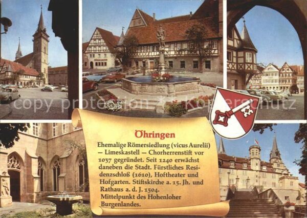 Oehringen Hohenlohe Kirche Brunnen Limeskastell Chorherrens