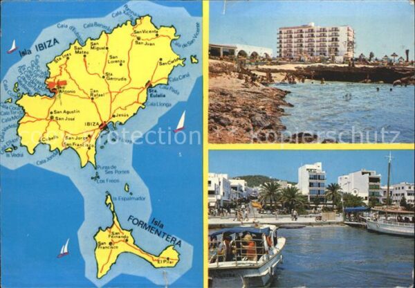 San Antonio Abad Calo des Moro Inselkarte Ibiza und Form