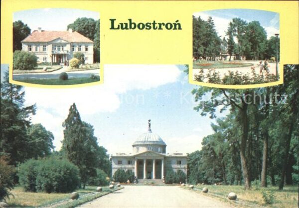 Lubostron Zespol palacowy Oficyna i park Obecnie