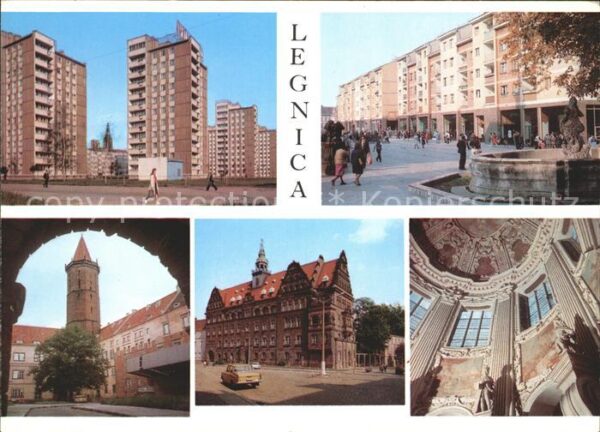 Legnica Ulica Mlynarska Fragment Rynku Zamek Pi