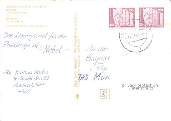 Aschersleben Weltzeituhr Rathaus Johannisturm Holzma – Bild 2