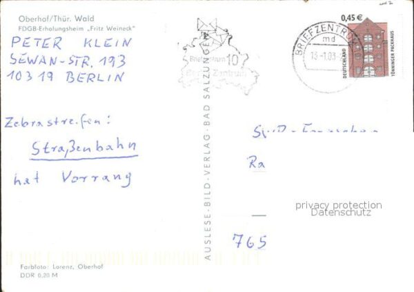 Oberhof Thueringen FDGB Erholungsheim Fritz Weineck – Bild 2