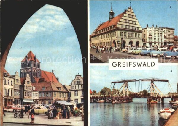 Greifswald Mecklenburg Vorpommern Platz der Freundschaft Rathaus Wiecker