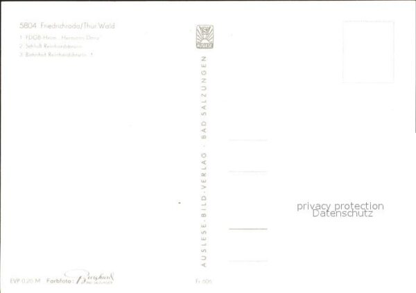 Friedrichroda FDGB Heim Hermann Danz Schloss und Bahn – Bild 2
