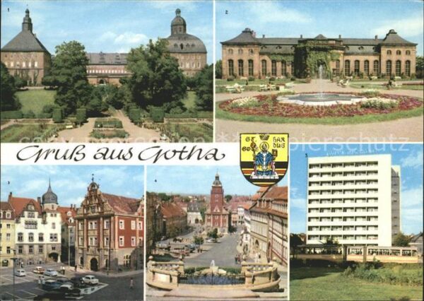 Gotha Thueringen Schloss Friedenstein Orangerie Rathaus