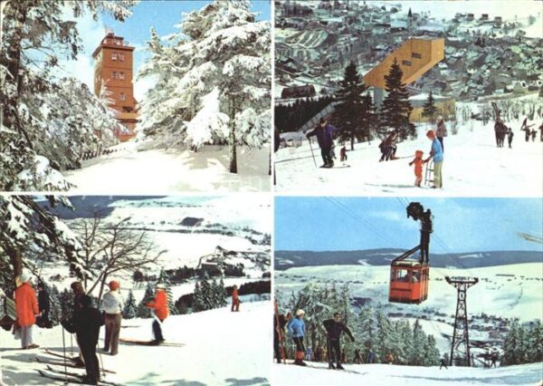 Oberwiesenthal Erzgebirge Wetterwarte Sprungschanze Skihang Schwe