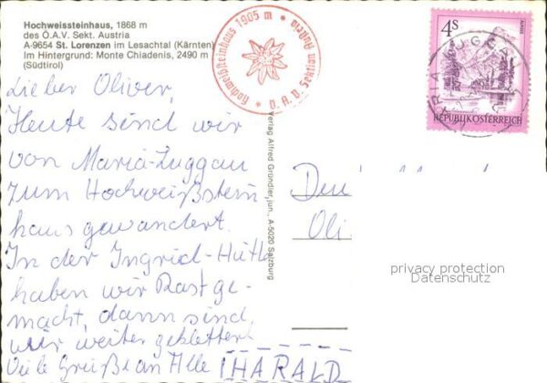 St Lorenzen Lesachtal Hochweisstein Haus mit Monte Chiadenis – Bild 2