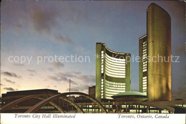 Toronto Canada Toronto City Hall Illuminated