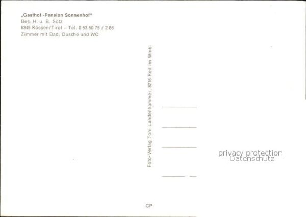 Koessen Tirol Gasthof Pension Sonnenhof – Bild 2