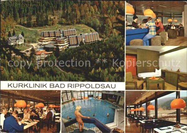 Bad Rippoldsau Schwarzwald Kurklinik mit Kurmittelhaus Speisesaal