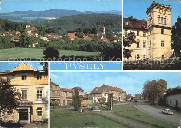 Pysely Pysel Celkovy pohled Zamek Hotel Doly Stred o