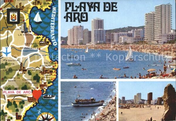 Playa de Aro Cataluna Costa Brava Vistas de la playa Landkart