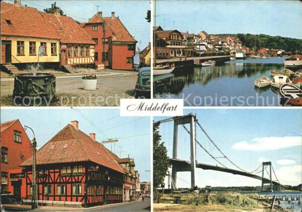 Middelfart Fisketorvet med Marsvinsbronden Havnen