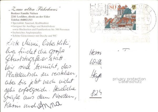 Wrohm Dithmarschen Zum alten Fährhaus Lexfähre Gastraum Sp – Bild 2