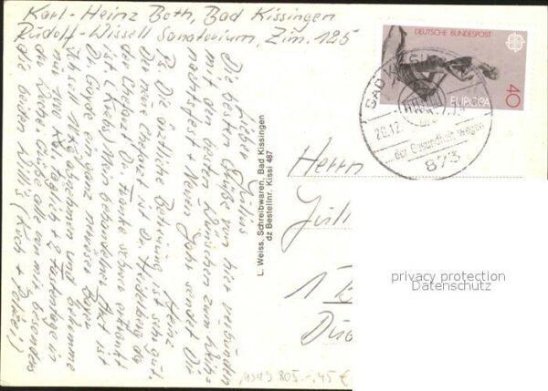 Bad Kissingen Rudolf Wissell Sanatorium Aufenthaltsra – Bild 2
