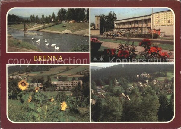 Brenna Ortsansicht Gebäude Brennica River Rest