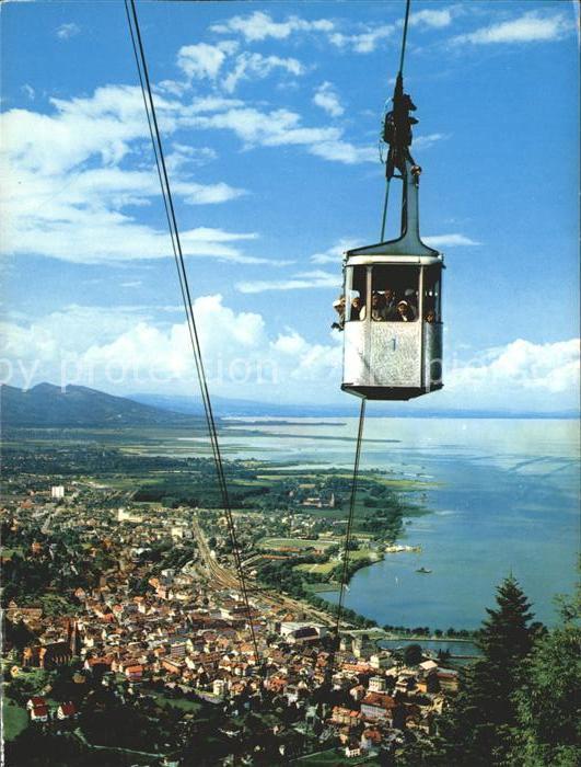 Bregenz Vorarlberg Panorama mit Pfänderbahn
