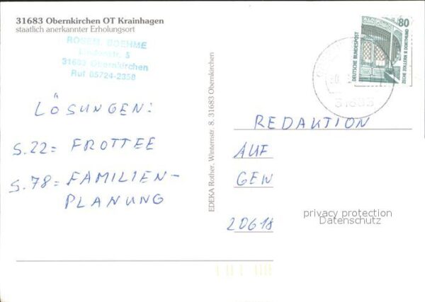 Obernkirchen OT Krainhagen Bungalow Spielplatz Brunn – Bild 2