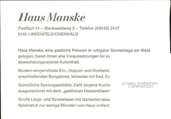 Lindenfels Odenwald Haus Manske Terrasse Liegewiese – Bild 2