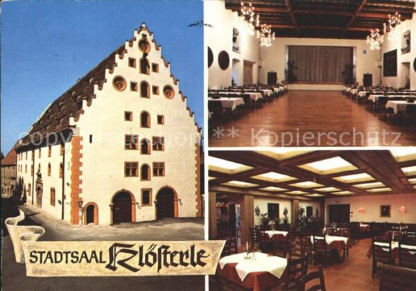 Noerdlingen Stadtsaal Klösterle Kornhaus Restaurant