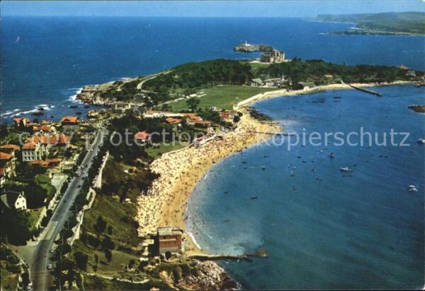 Santander Playa y Palaco de la Magdalena Vista ae